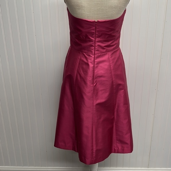 Jenny Yoo Collection 100%silk Pink Strapless Dress‎ - Picture 5 of 9
